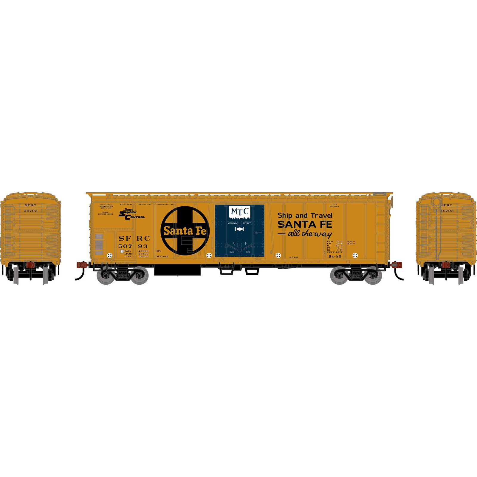 HO RND 50' Exterior Post Mechanical Reefer, SFRC #50793