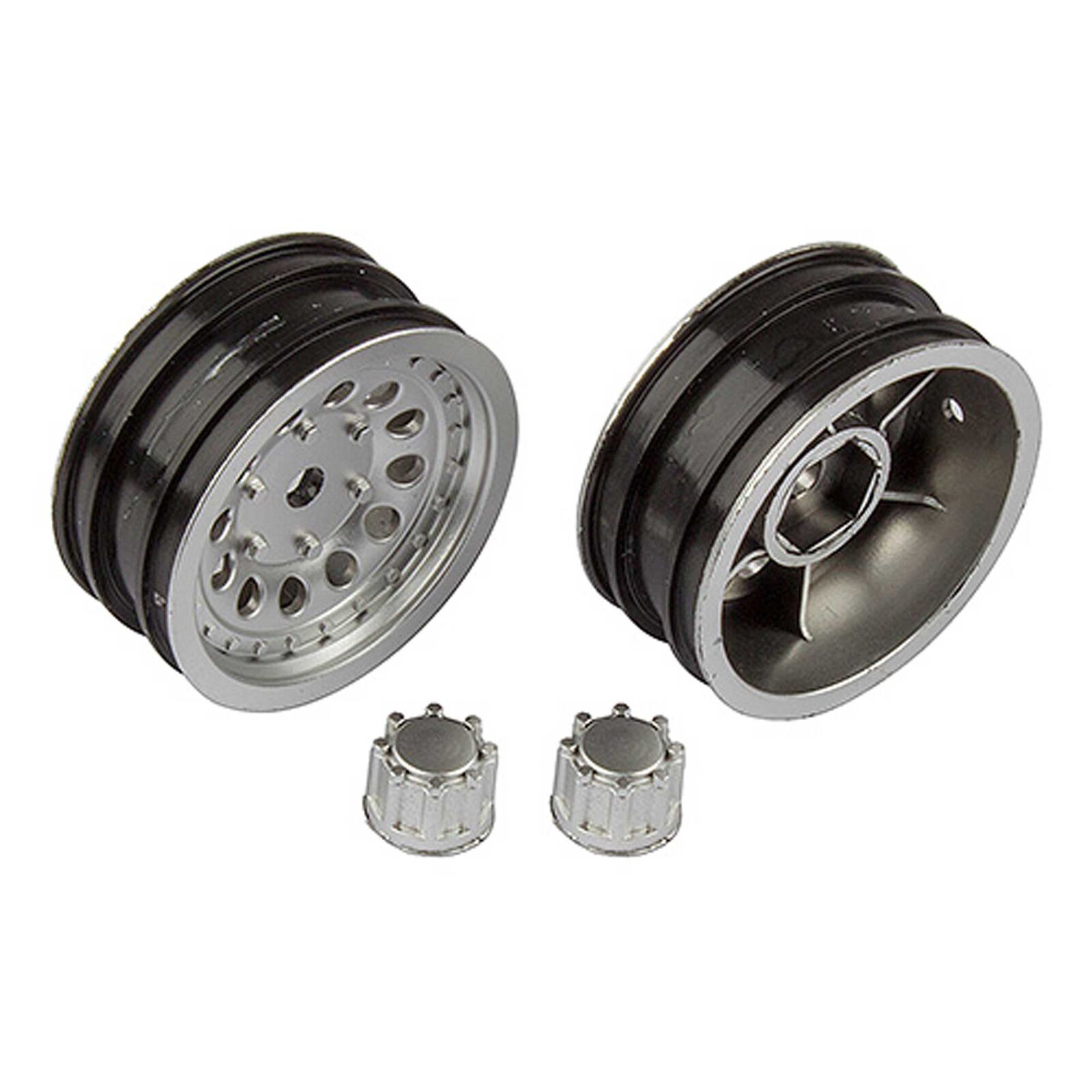 1/12 4x4 Crawler Wheels, Satin Silver (2)