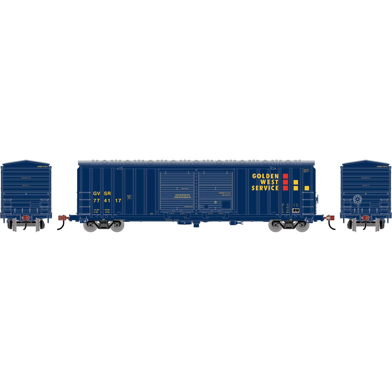 HO 50' FMC 5283 Double Door Box Car, GVSR #774117