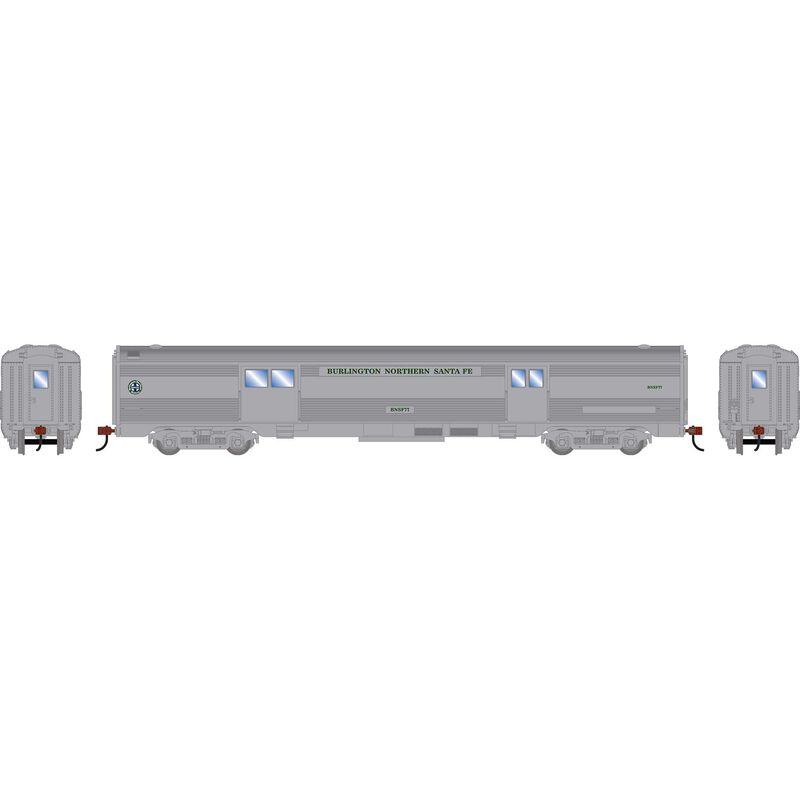 HO RND Streamline Baggage Car, BNSF #77