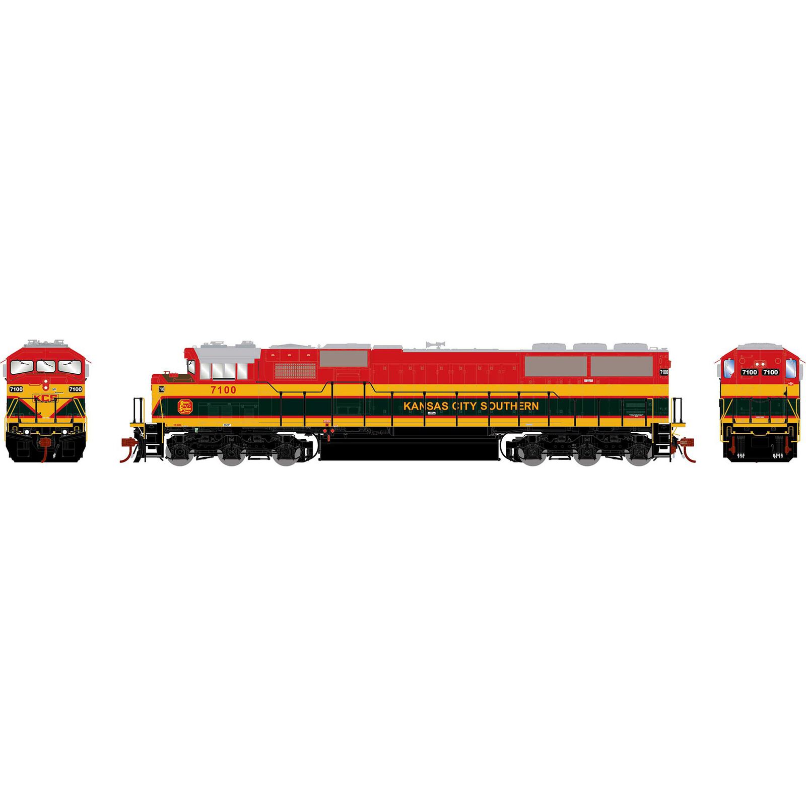 HO GEN SD60M Tri-Clops Locomotive, Legendary Liveries KCS #7100