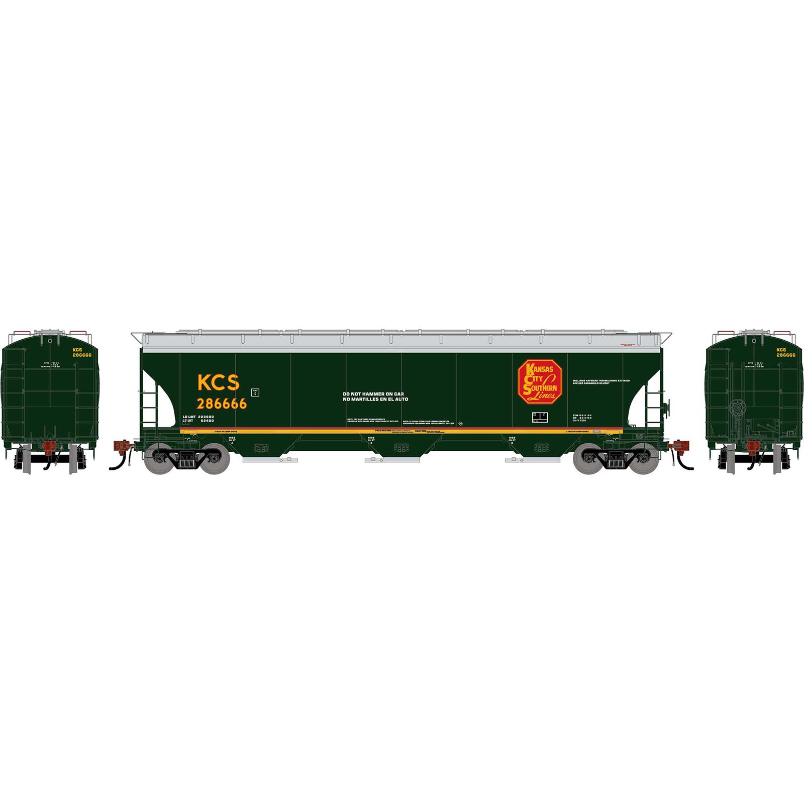 HO GEN Trinity 5161 Covered Hopper, KCS #286666