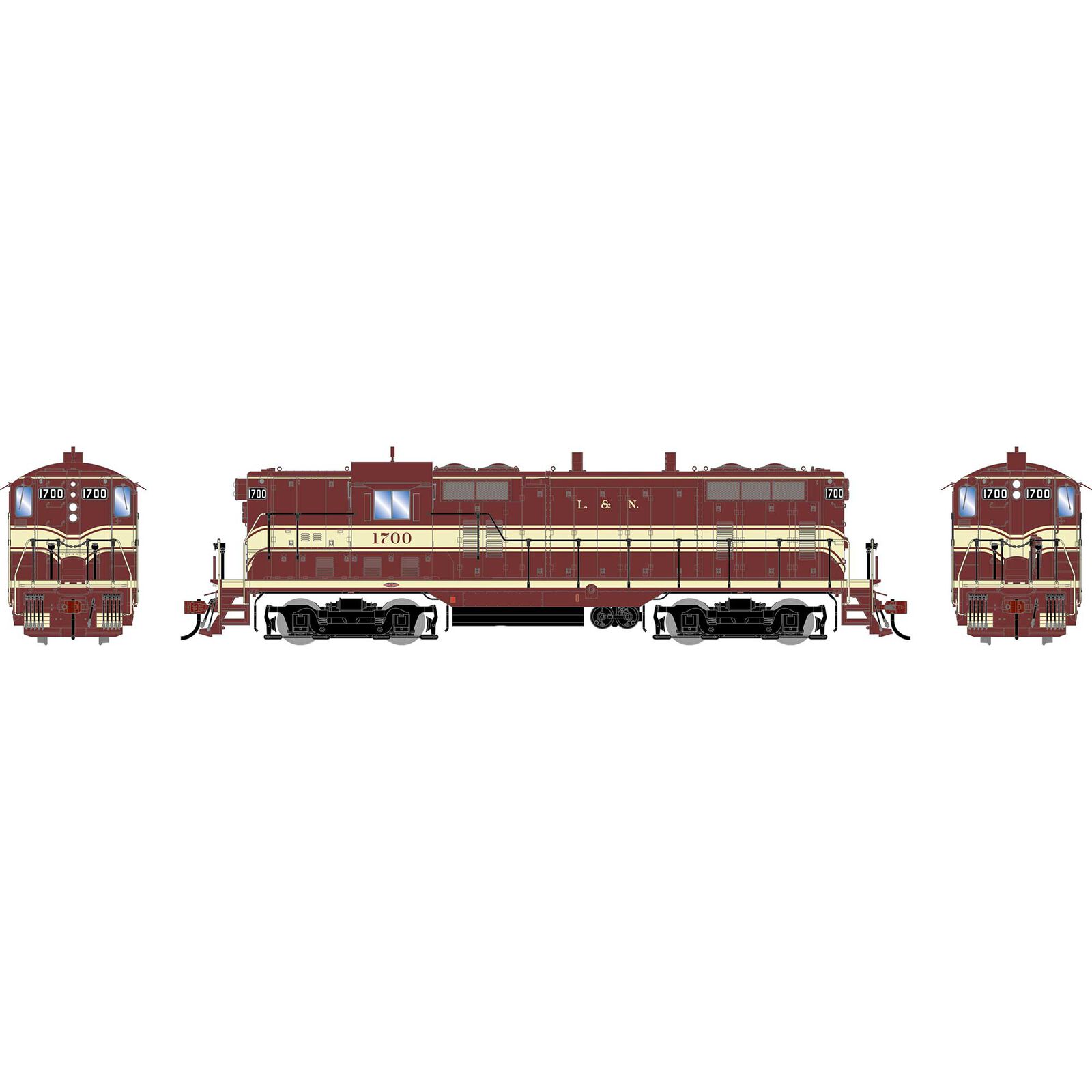 HO GEN GP7L Locomotive w/DCC & Sound, Patched LN #1700