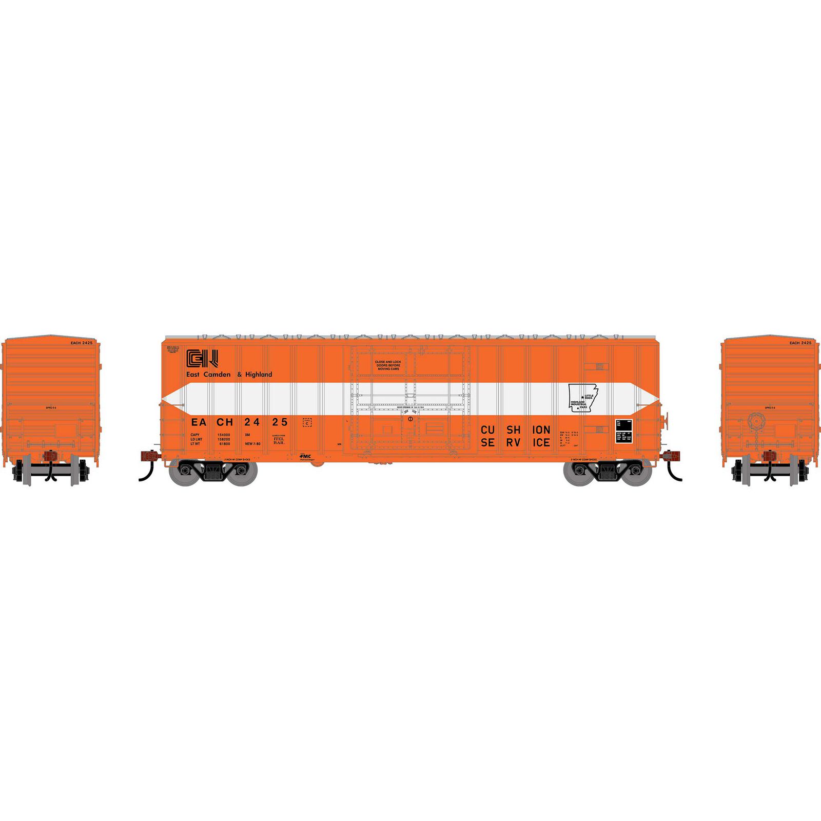 HO ATH 50' FMC 5327 12' Plug Door Box Car, EACH #2425