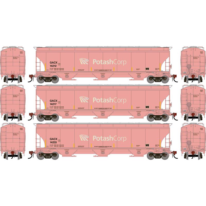 HO GEN Trinity 5161 Covered Hopper, Primed For Grime GACX #14212/14217/14233 (3)