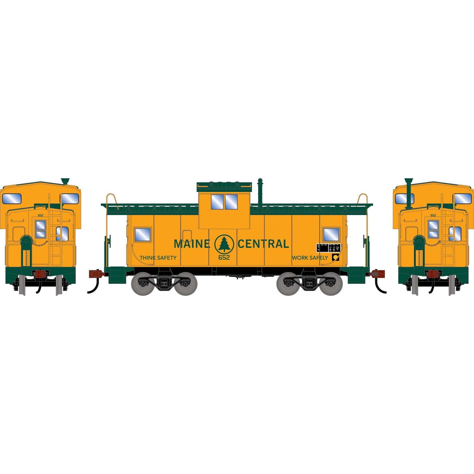 HO ATH Wide-Vision Caboose, MEC #652