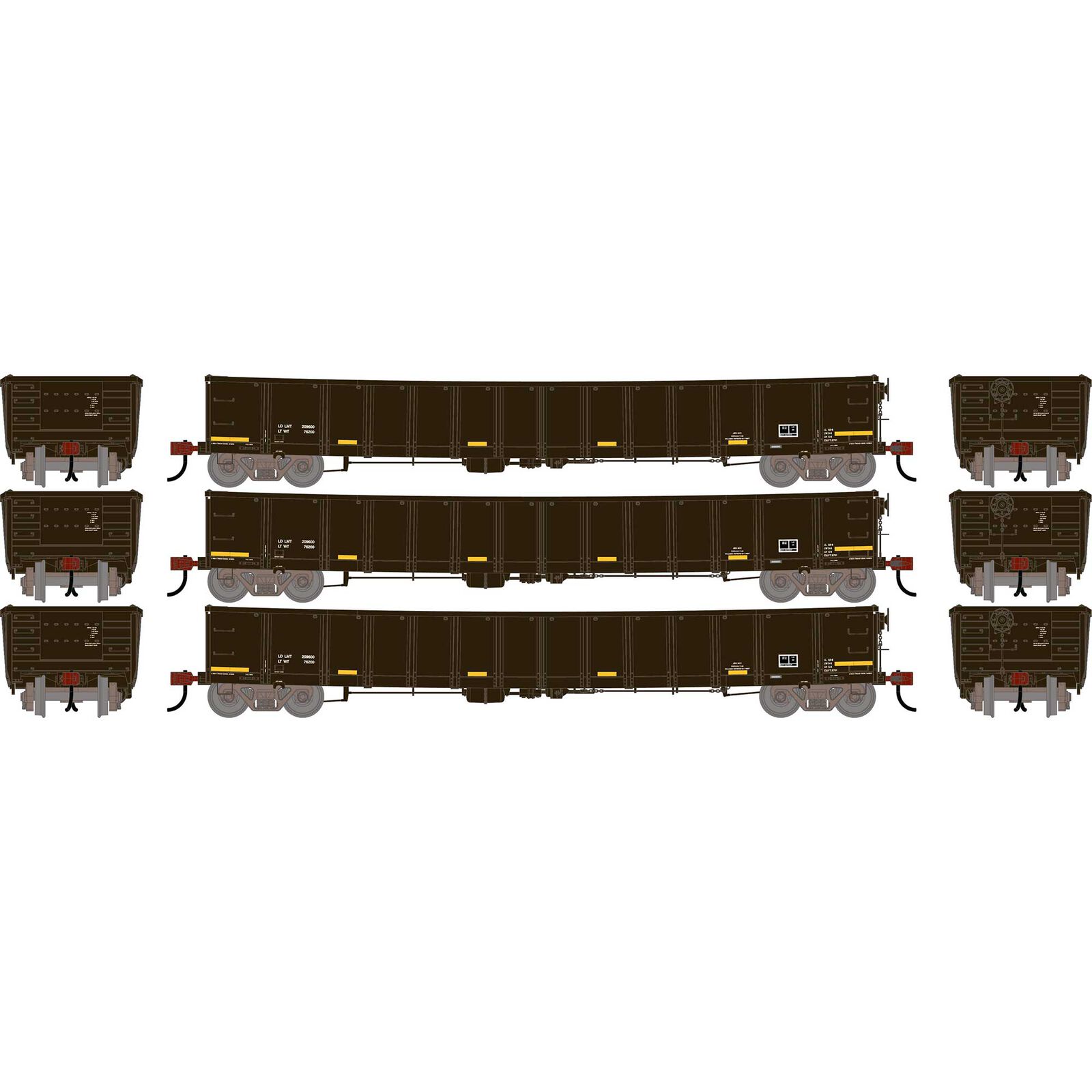 HO ATH 52' Mill Gondola, CarKnocker Data Only Gloss Black (3)