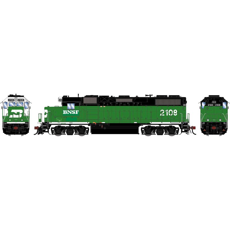 HO GEN GP38-2 Locomotive, BNSF 'Ex-BN Patched' #2108