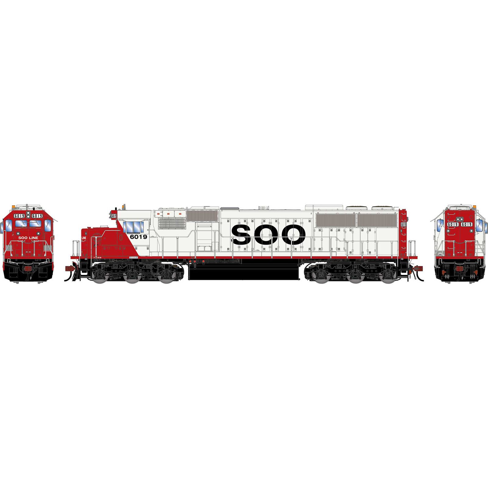 HO GEN SD60 Locomotive, SOO #6019
