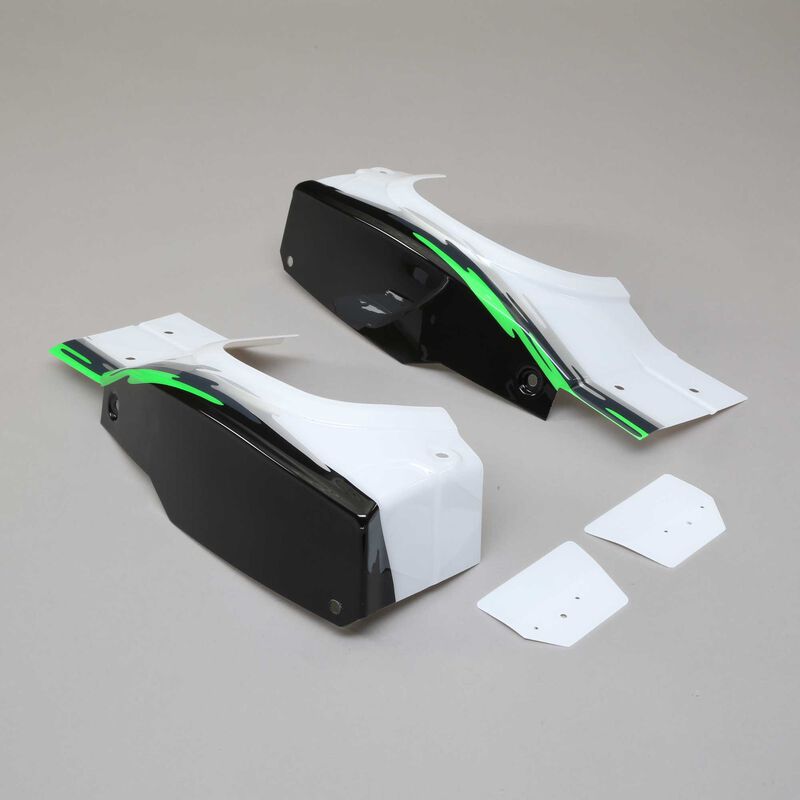 Left and Right Rear Fender Set, Black: Super Baja Rey Left and Right Rear Fender Set, Black: Super Baja Rey