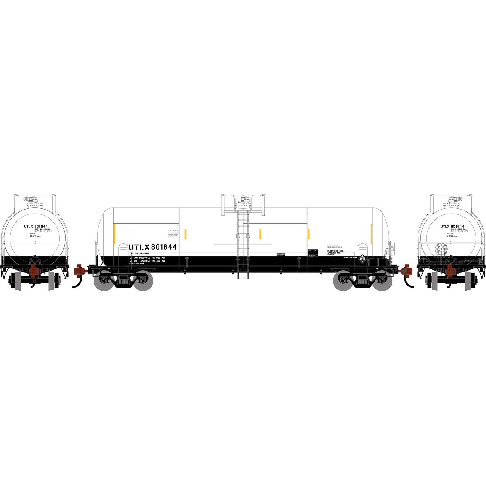 HO ATH RTC 20,900 Gallon Tank Car, UTLX 'White' #801844