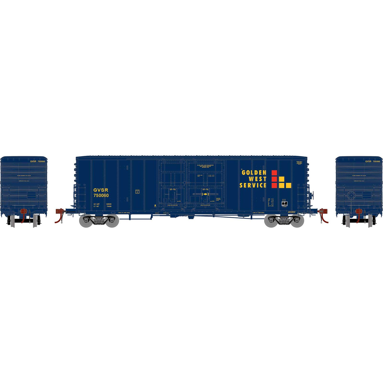 HO GEN 50' PC&F Box Car w/ 8'&6' Youngstown Plug Door, GVSR #750060