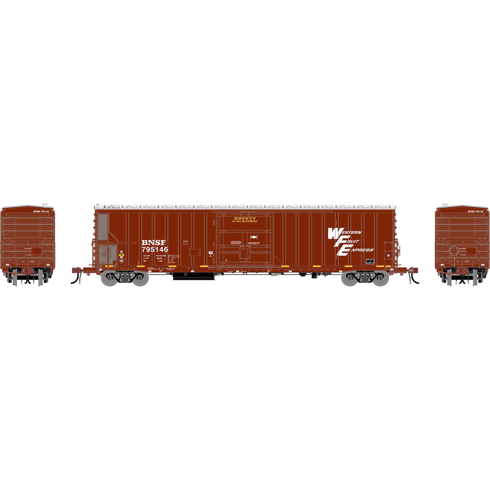 HO GEN 57' FGE Mechanical Reefer w/Sound, BNSF 'FRA Reflectors' #795146