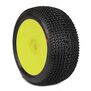 1/8 EVO Cityblock Soft Pre Mounted Truggy Wheels (2): Yellow