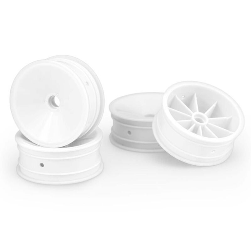 Mono 2.2" Front Wheel, White (4): RC10, RC10B2, RC10B3