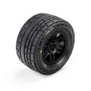 Menace Front/Rear Street Tires Mounted 12mm Black Split Six (2): ARRMA MINI KRATON