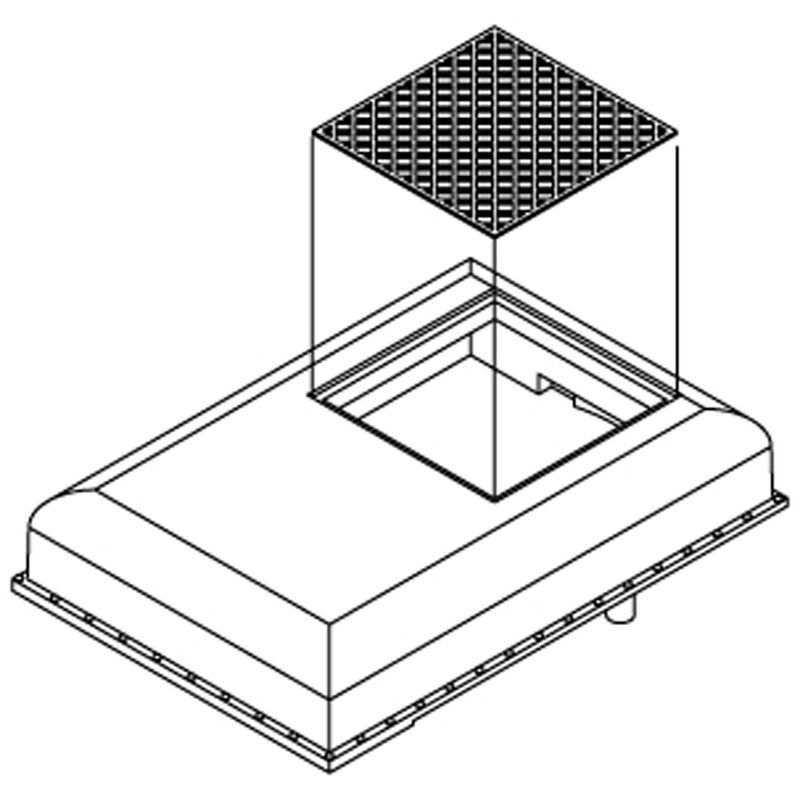 HO Winterization Hatch with 36" Fans Sq Grill, GP-7/9