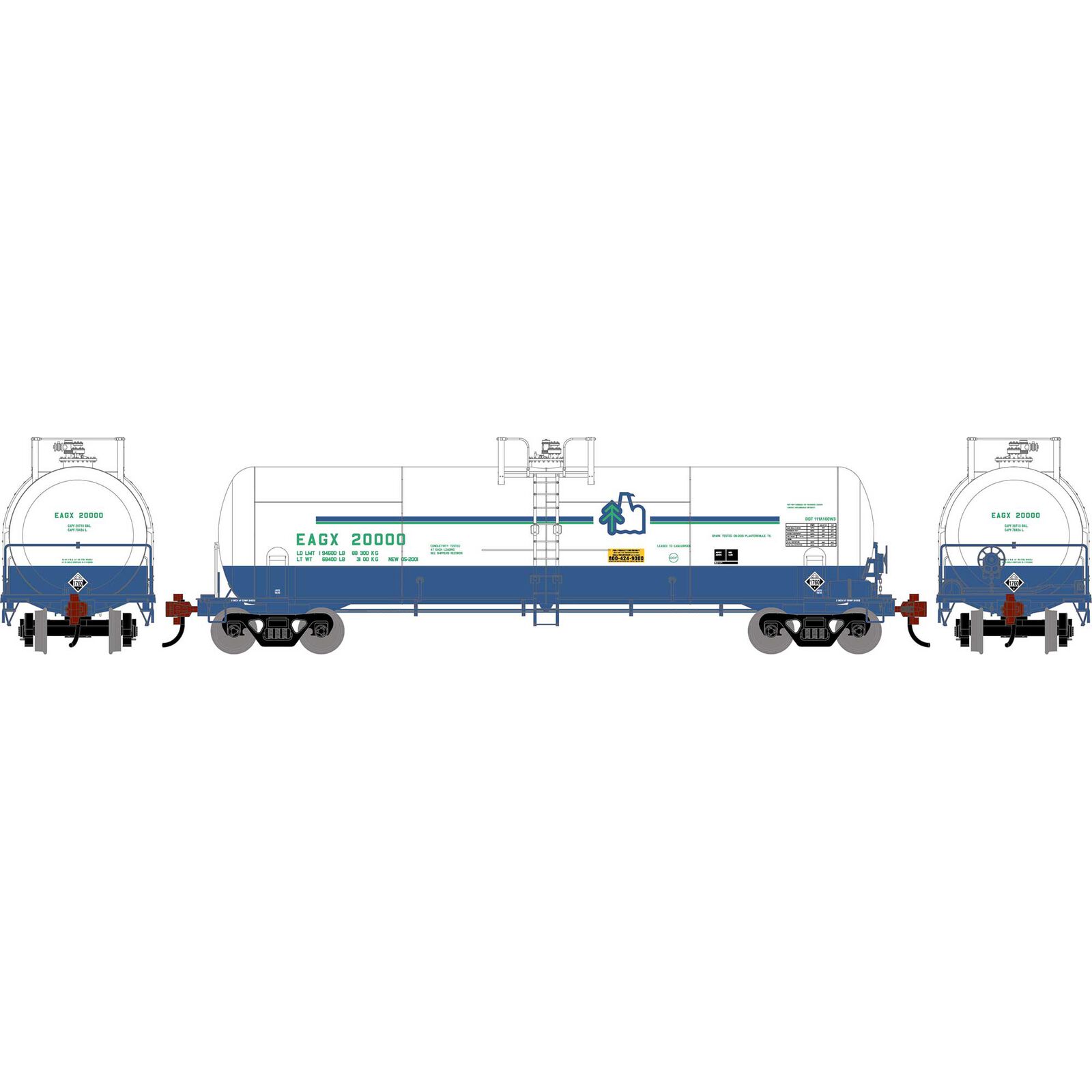 HO ATH RTC 20,900 Gallon Tank Car, EAGX #20000