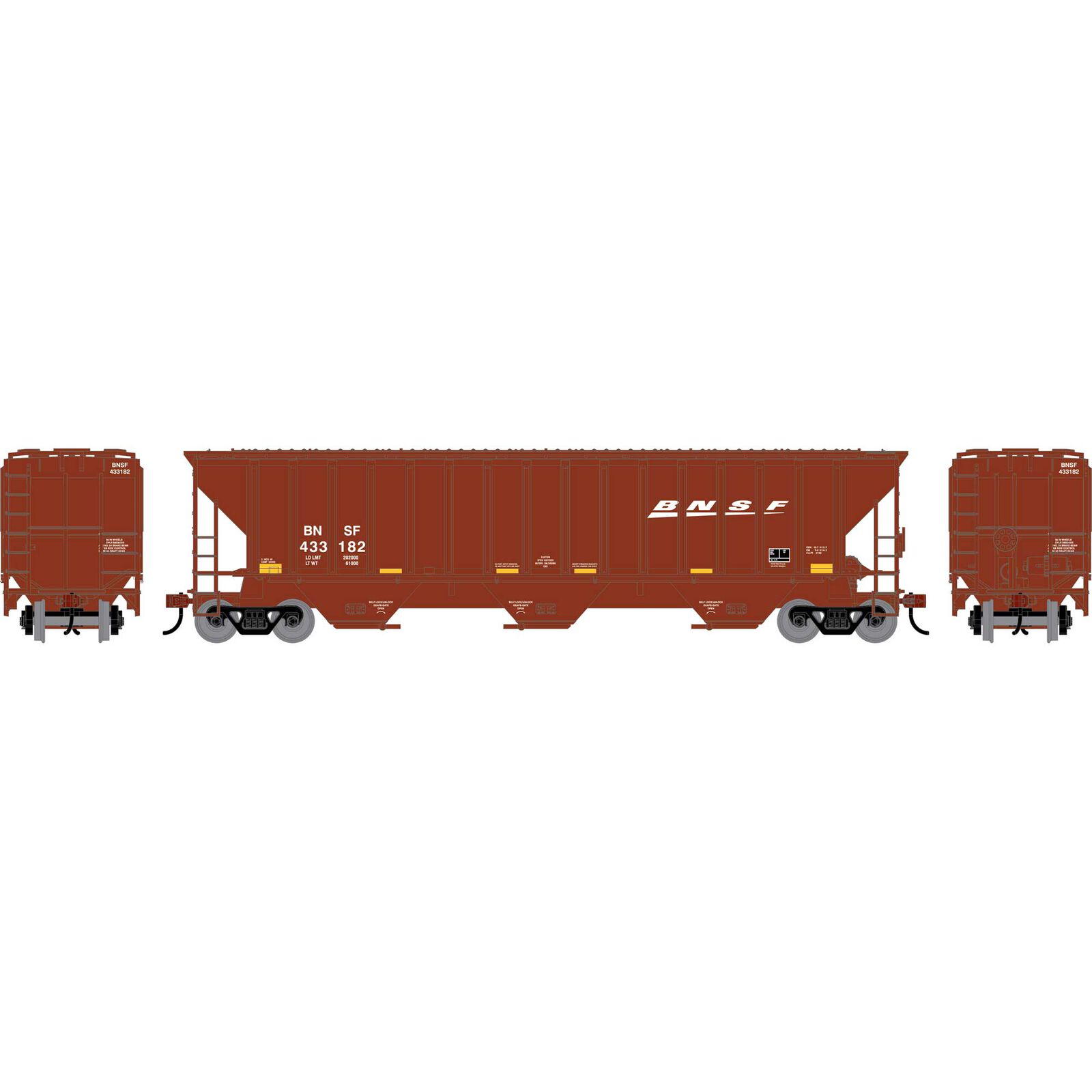 HO ATH PS 4740 Covered Hopper, BNSF #433182