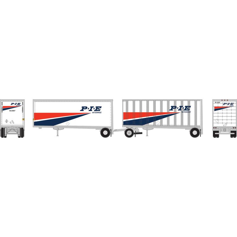 N ATH 28' Wedge Trailers Smooth Side/ Ext. Post (2) with Dolly, PIE- Trailers: 93-2807-SM; 99-2455-EP- Dolly: 29-7971