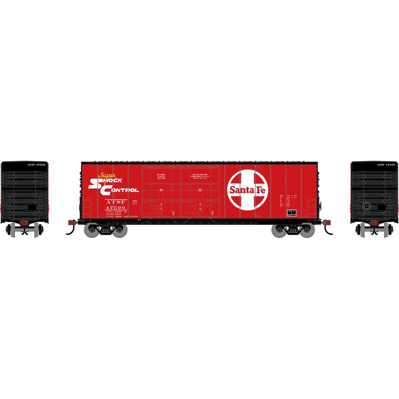 HO RND 50' High-Cube Smooth Side Box Car, ATSF #47599