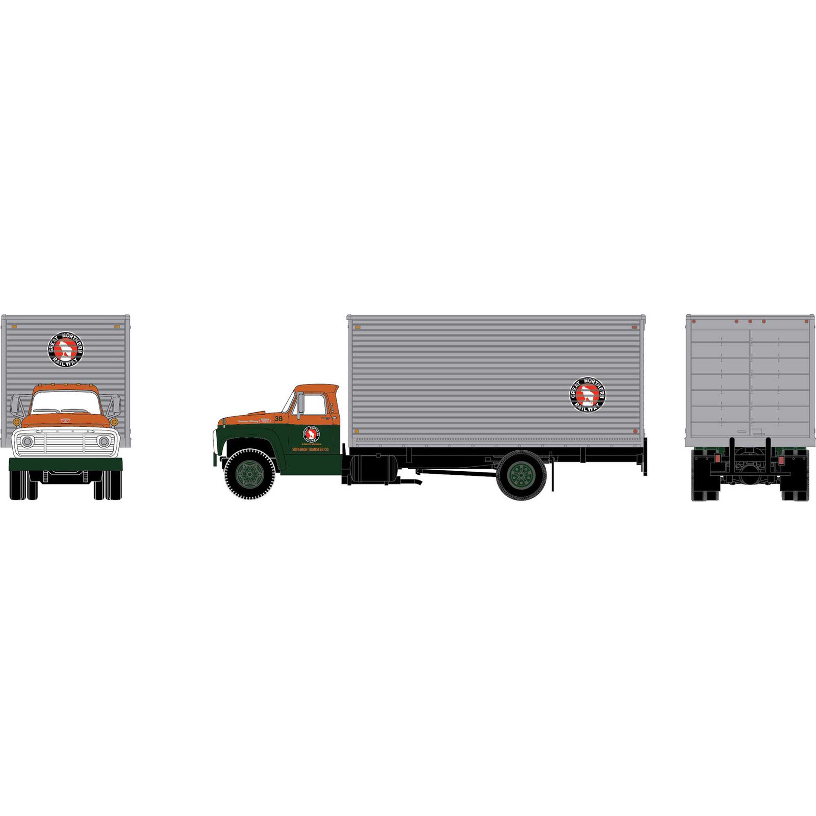 HO ATH Ford F-850 Box Van, GN