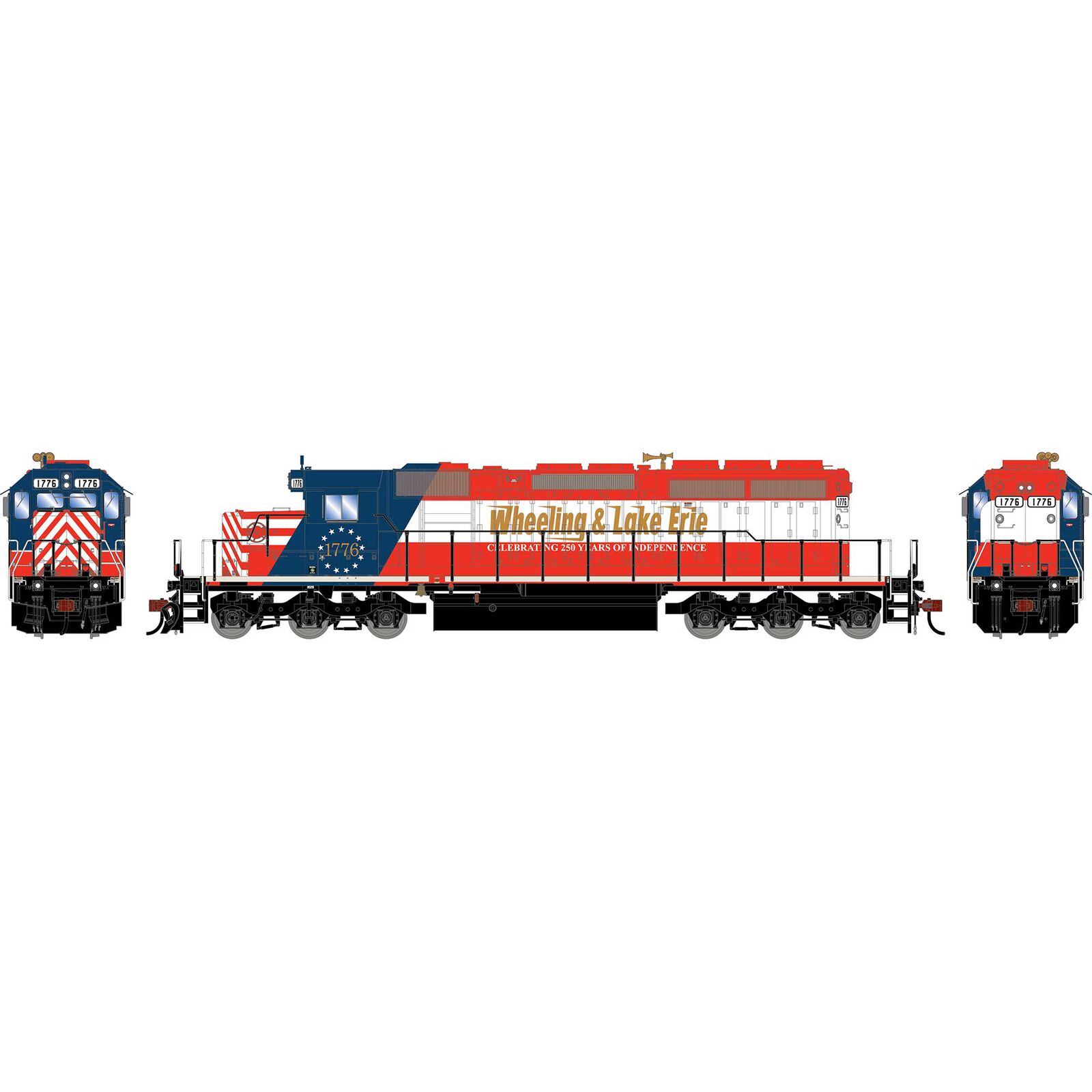 HO ATH SD40-2 Locomotive, WLE #1776