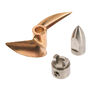 Brass Prop Set with Bullet Nut & Drive Dog: Traxxas M41, Spartan