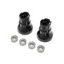 Rear Axle Mount Set,3 Deg, AL, BLK: LMT, TTLMT