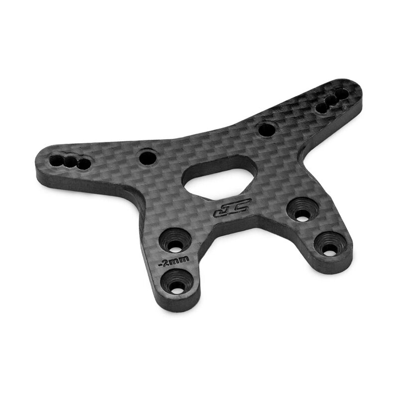 Carbon Fiber -2mm Front Shock Tower, 1/10 Team Associated RC10B7, Black
