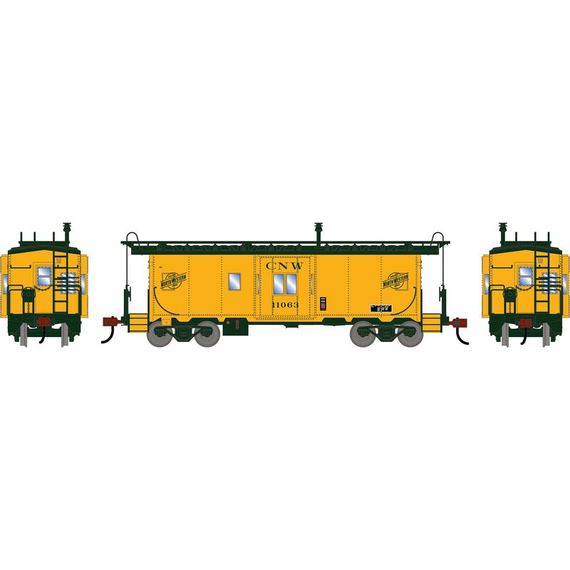 HO ATH Bay Window Caboose, CNW #11063