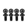 Revolted Titanium Ball-Studs, 5.5 x 6mm, Stealth Black (4)