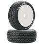Bandito 1/8 C3 Mounted Buggy Tires, White (2)