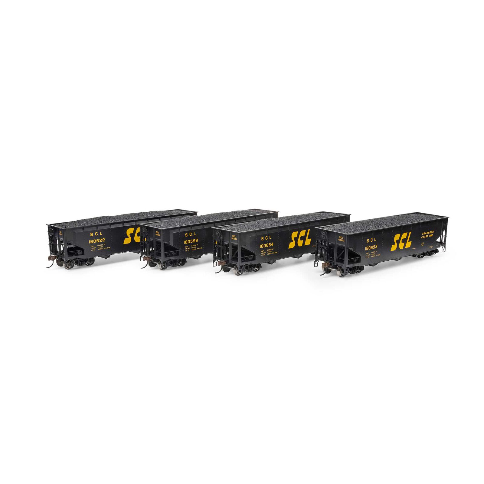 HO 40' Offset Coal Hopper with Load, SCL #1 (4)