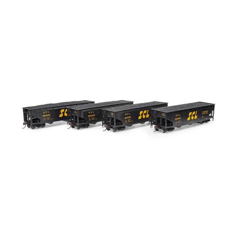 HO 40' Offset Coal Hopper with Load, SCL #1 (4)
