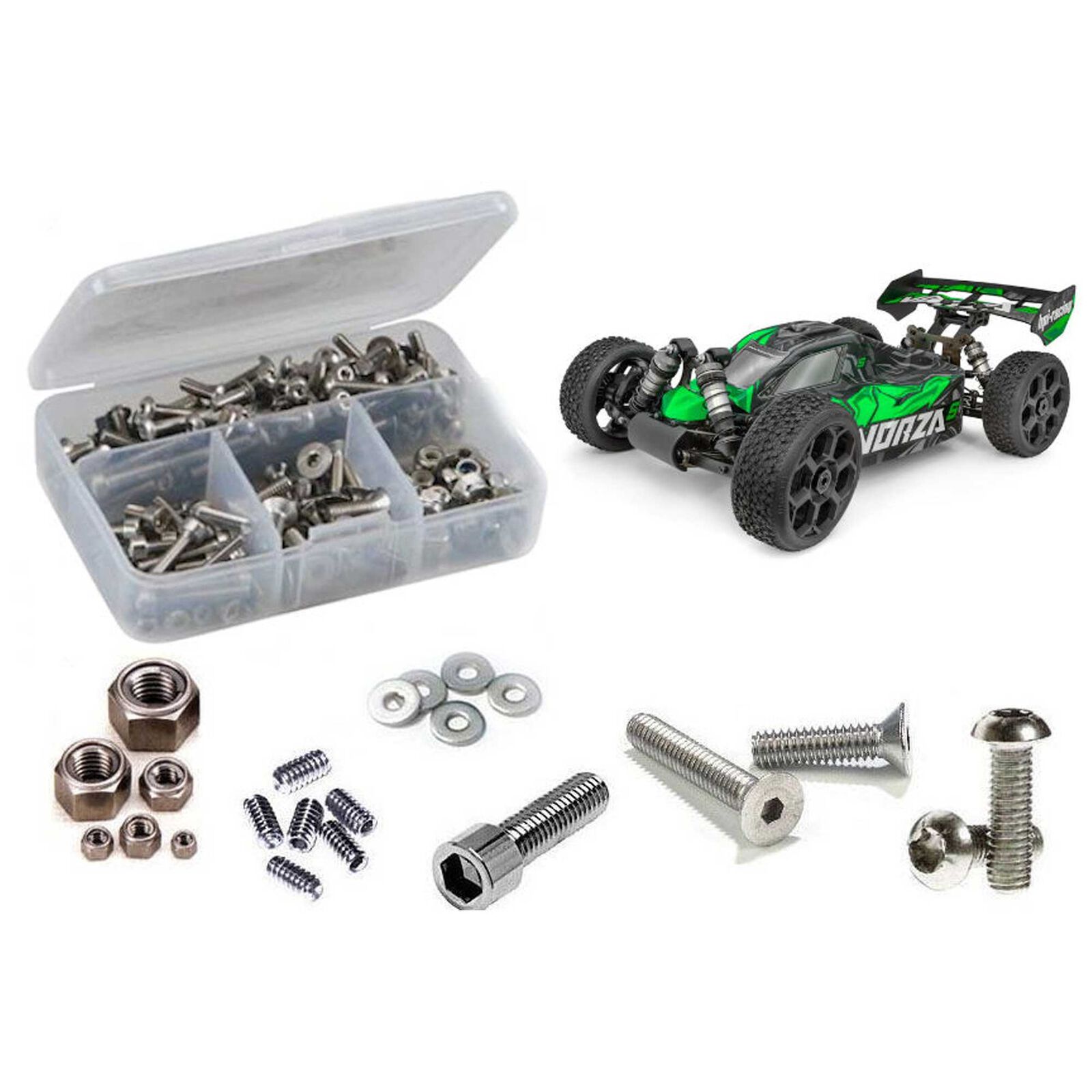 Stainless Steel Screw Kit, 1/8 HPI Vorza S Flux