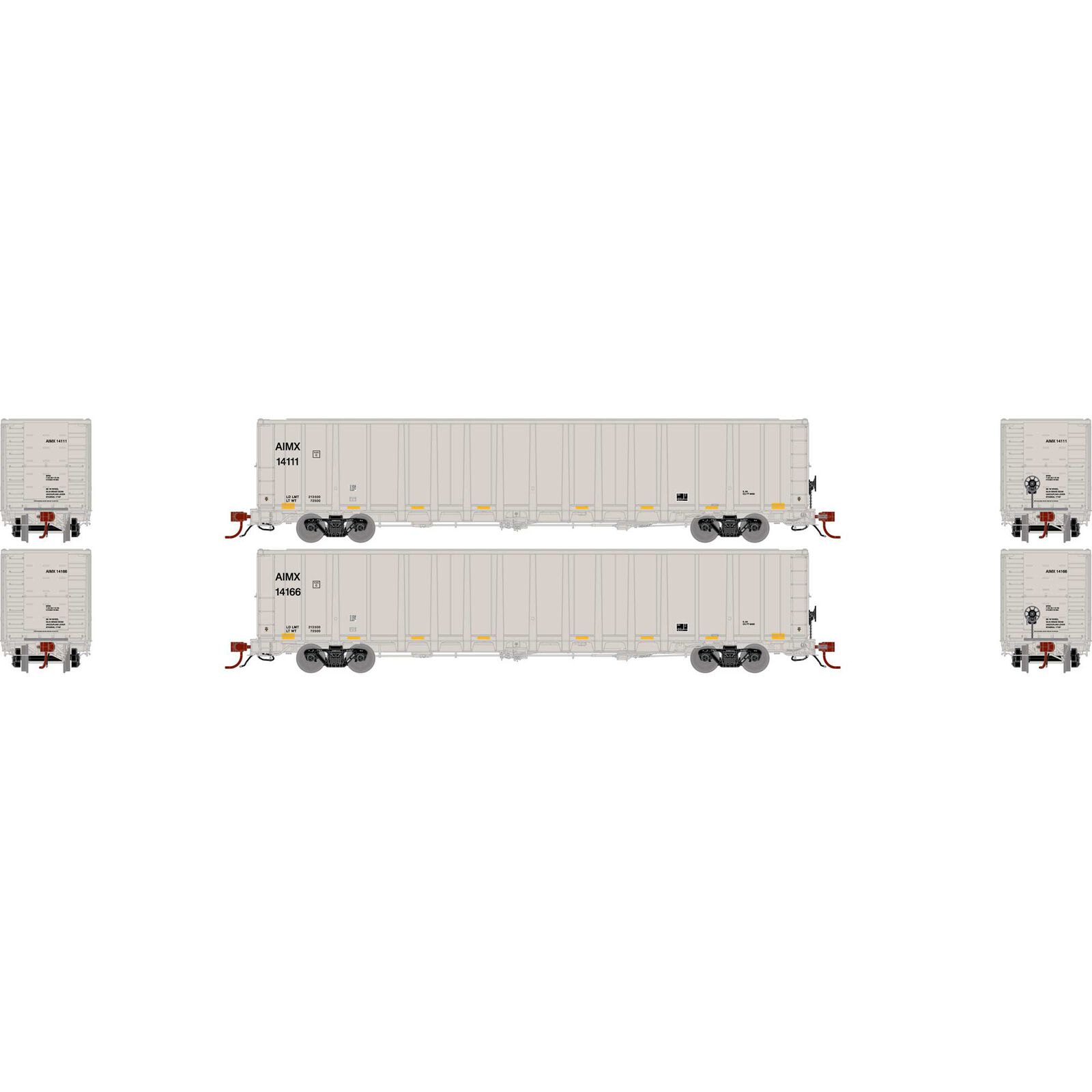 N NSC 6400 Gondola with Load, AIMX #14111, 14166 (2)