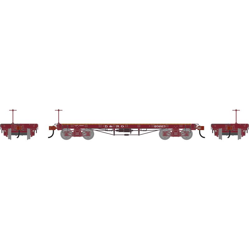 HO ATH 36' Flat Car, DRGW #6233