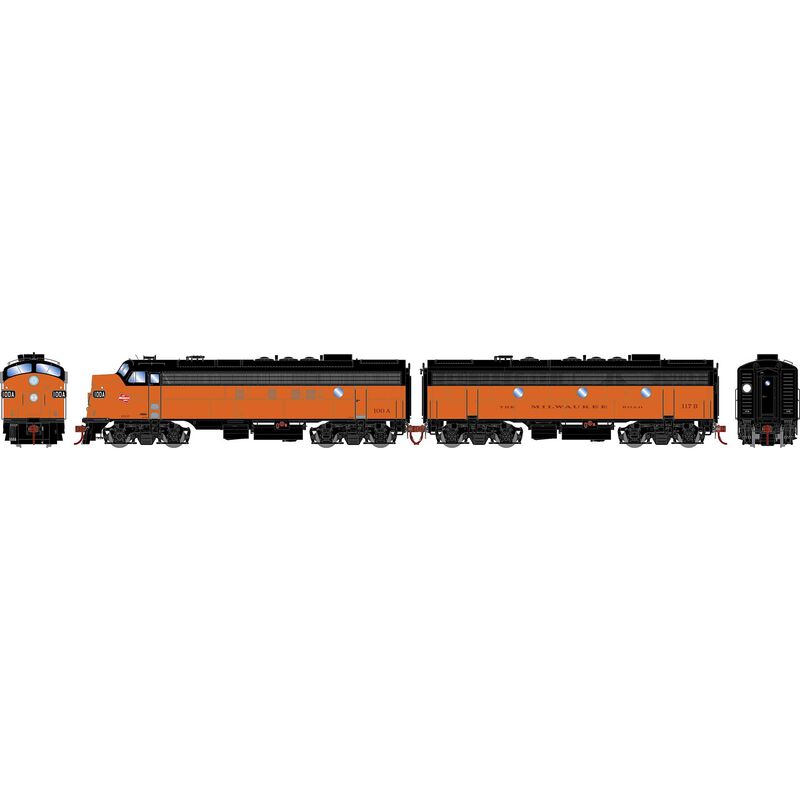 HO FP7A/F7B Locomotive with DCC & Sound, MILW #100A/117B