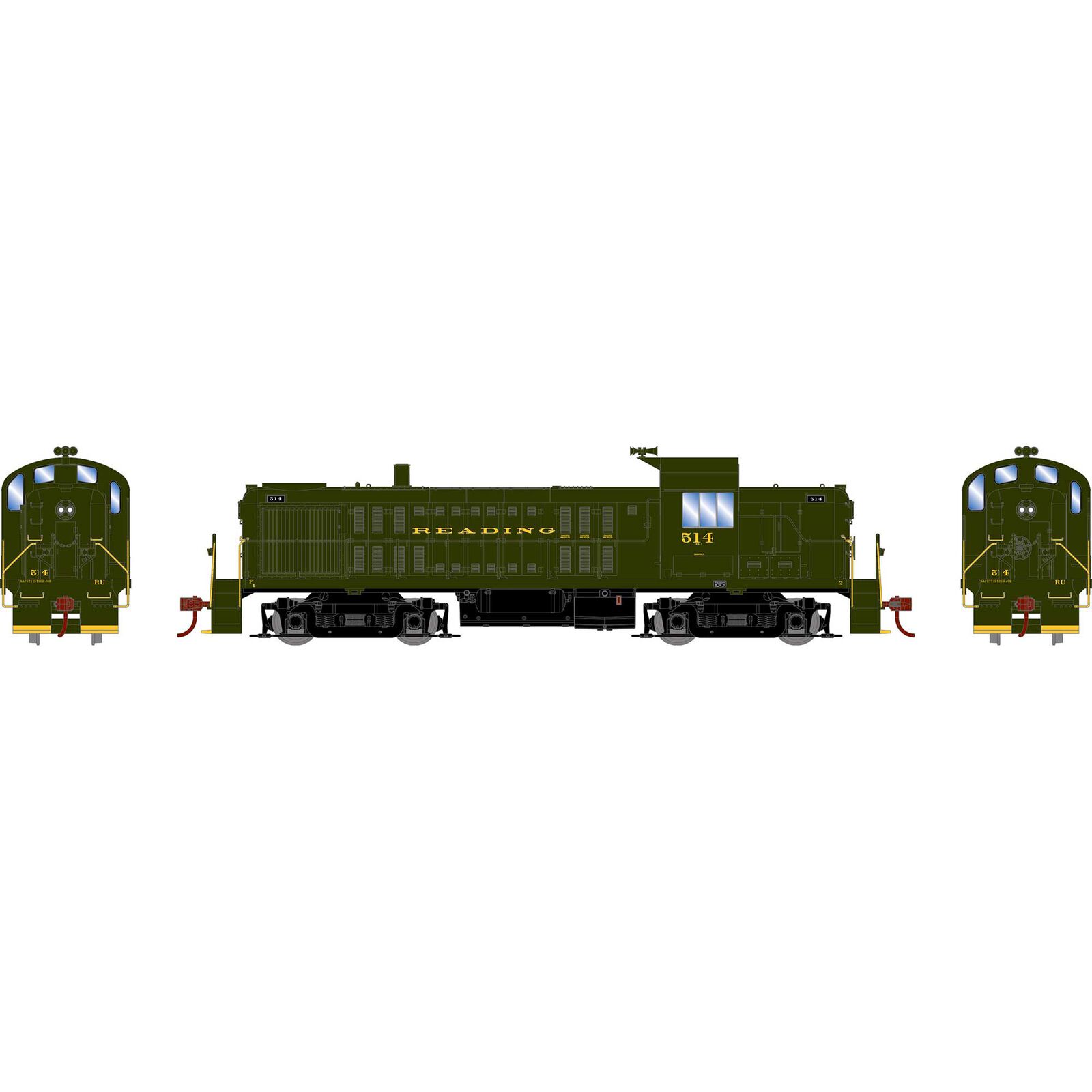HO ATH RS-3 Locomotive w/DCC & Sound, RDG #514