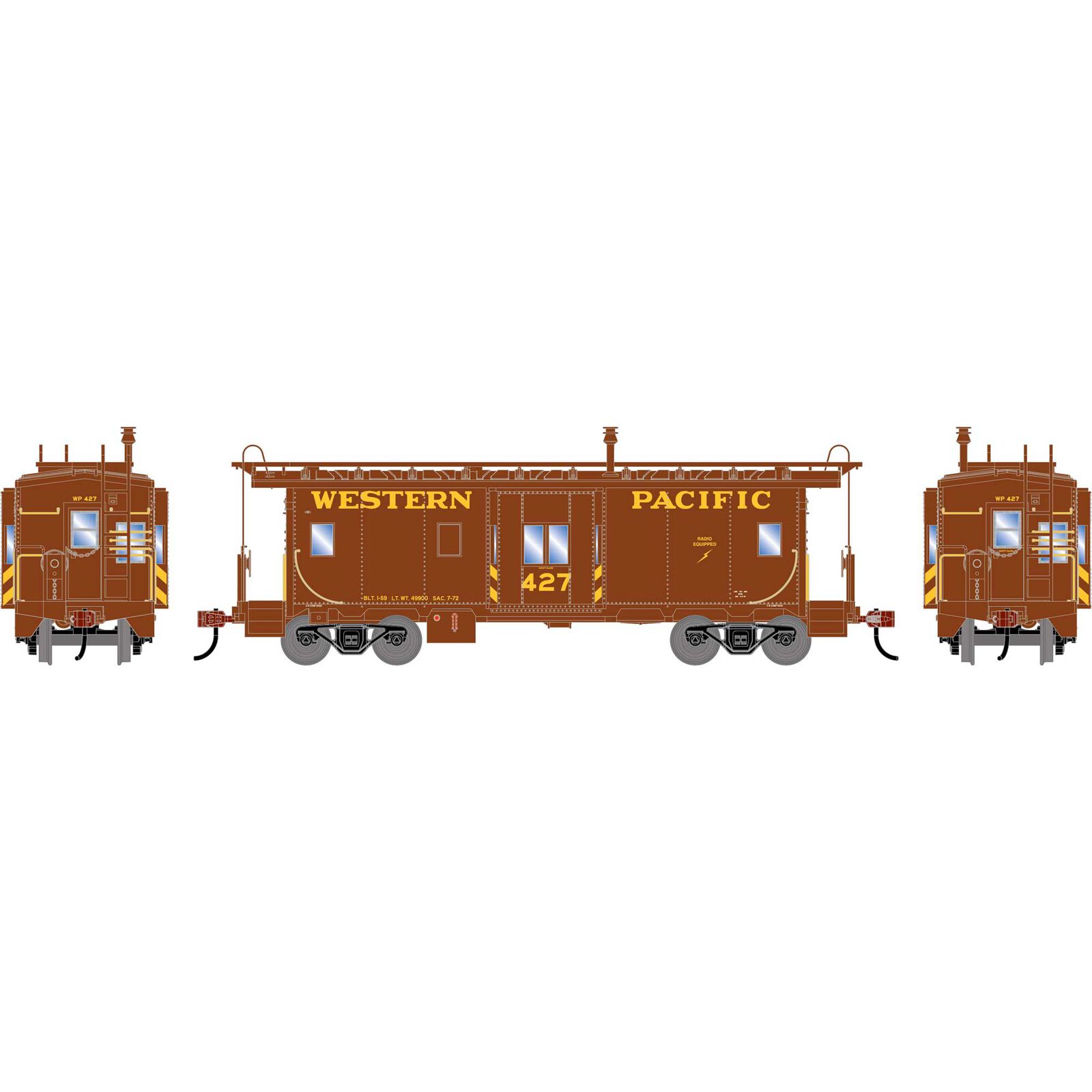 HO ATH Bay Window Caboose, WP #427