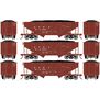 HO 34' 2-Bay Composite Coal Hopper with Load, ATSF(3)