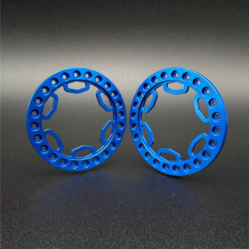 1/10 TECTONIC 1.9" Beadlock Rings, Blue (2)