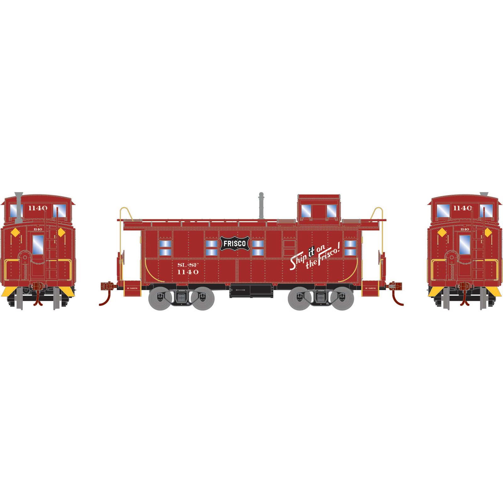 HO Cupola Caboose, SLSF #1140