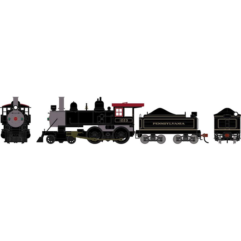 HO ATH 4-4-0 Steam Locomotive w/DCC & Sound, PRR #1223