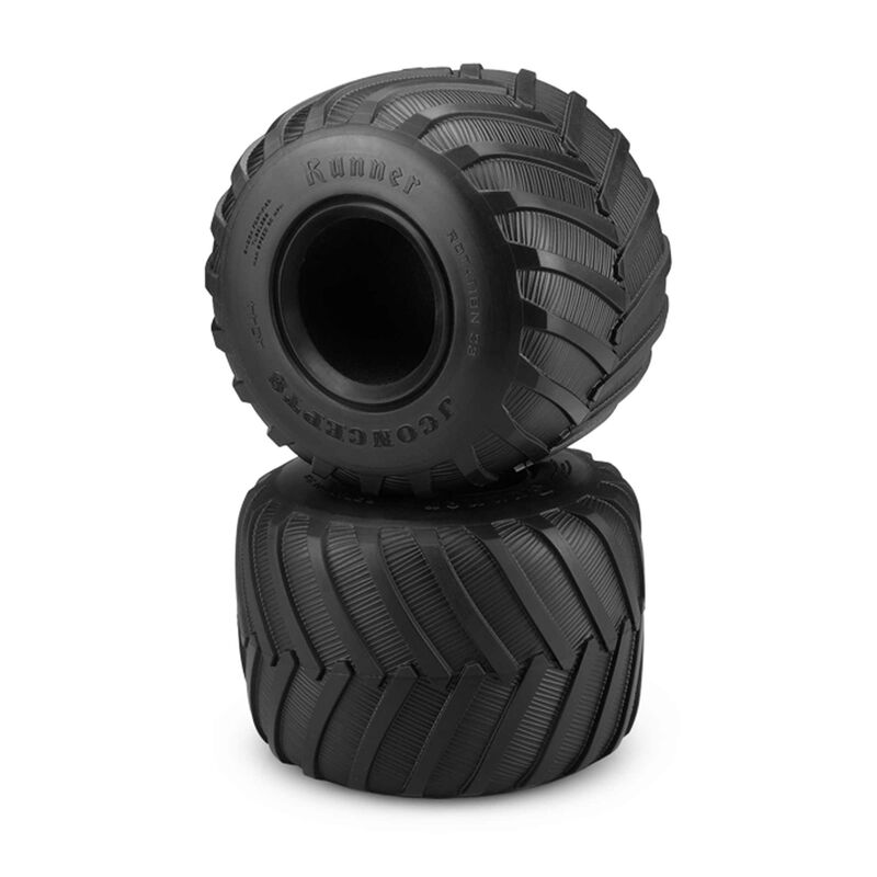 1/10 Firestorm Runner 2.6&rdquo; Monster Truck Tires with Inserts, Blue Compound (2)