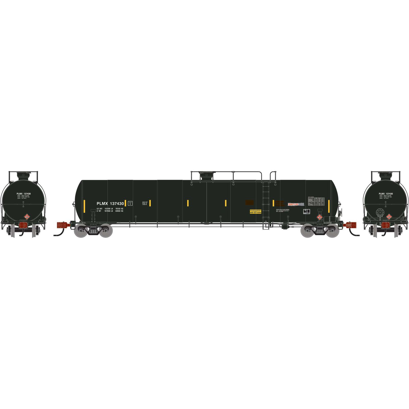 N UTC 33K LPG Tank Car- Late, PLMX Primed For Grime #137430