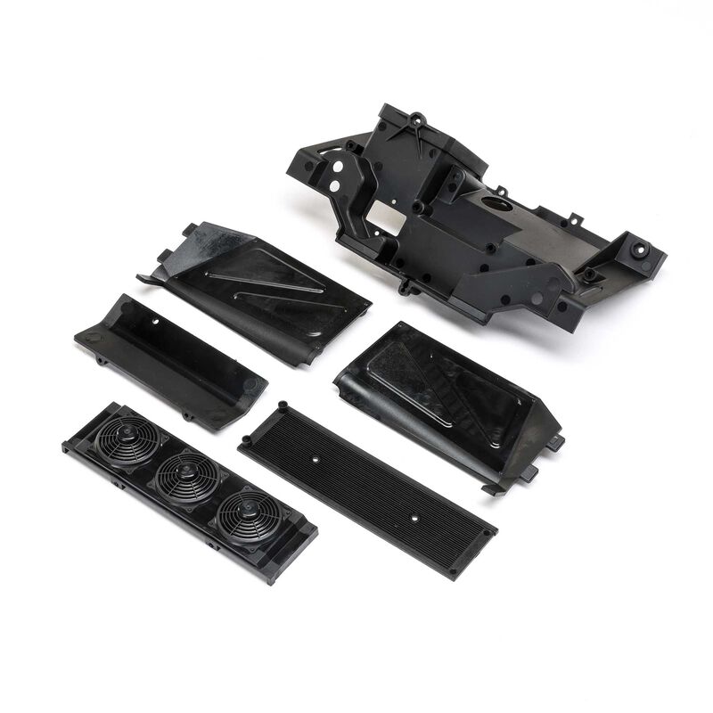 Rear Bulkhead, Fan Panel & Mud Guard: 1/10 Baja Rey 2.0