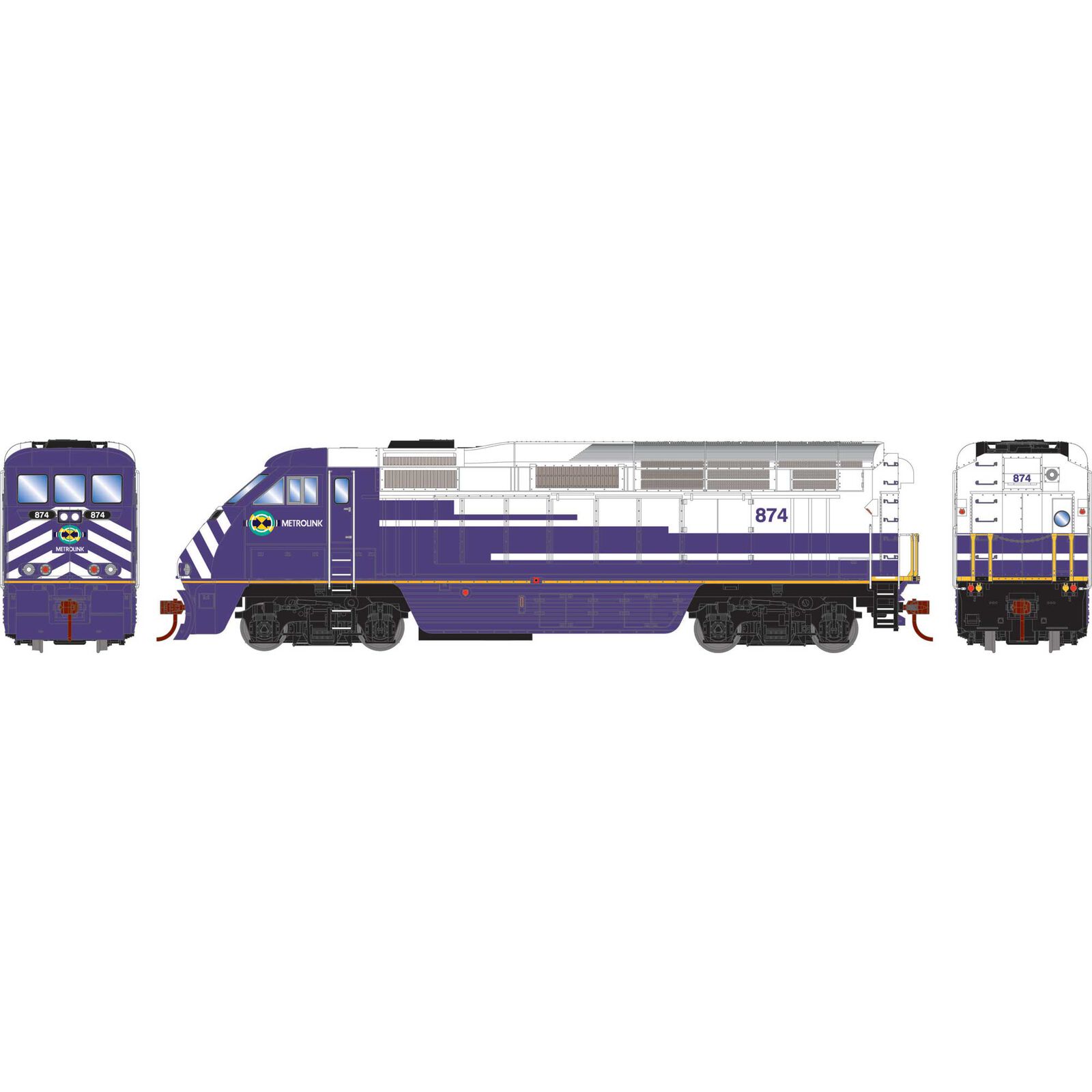 HO F59PHI Locomotive, LL SCAX #874