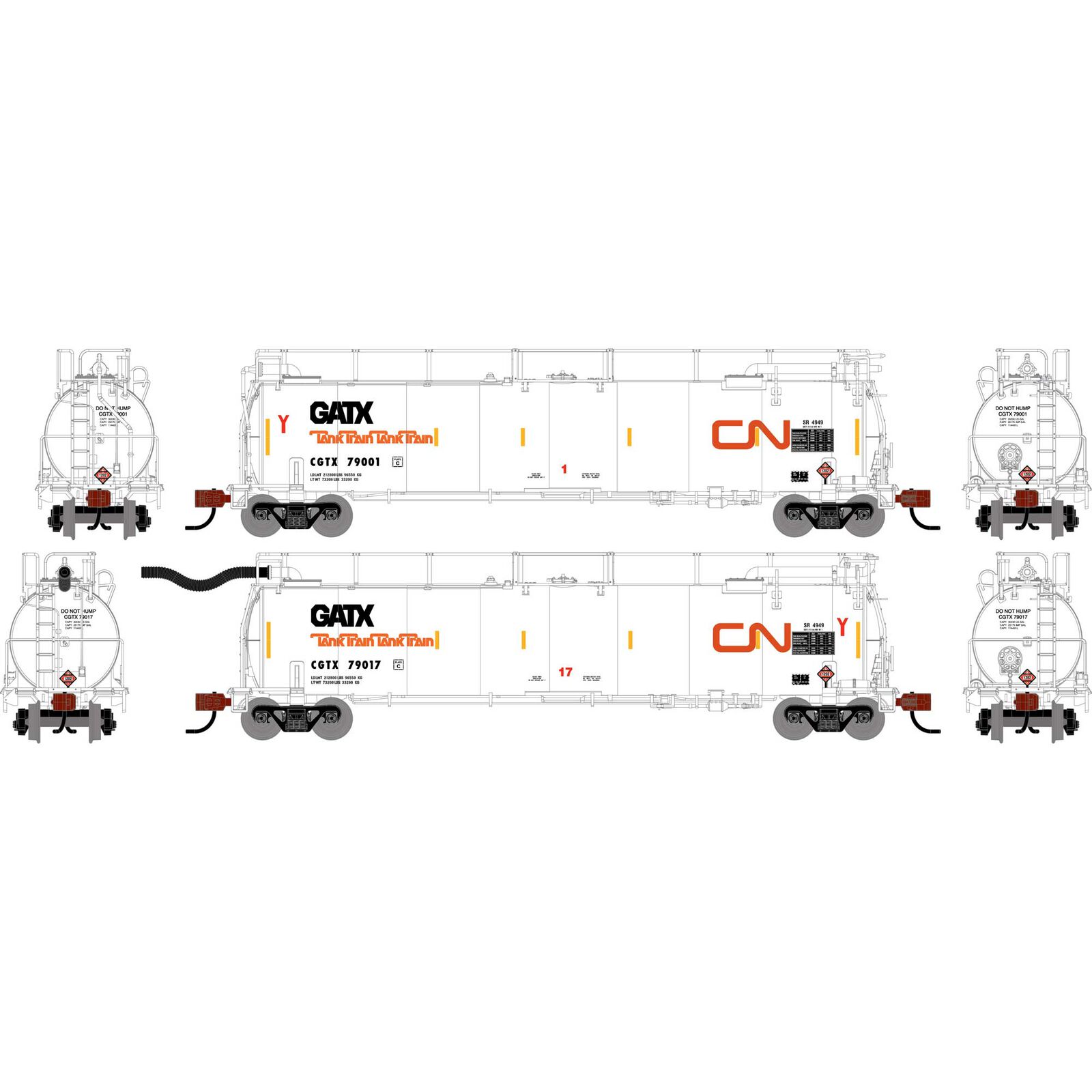 N TankTrain A/B, CGTX #79001/79017 (2)